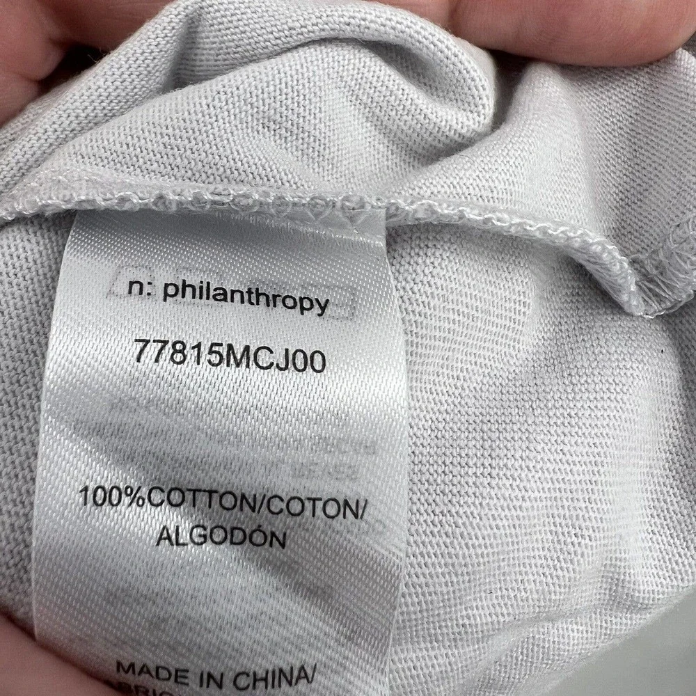 n:PHILANTHROPY Leonardo Knot Front Short Casual Shirtdress‎ Grey Small New